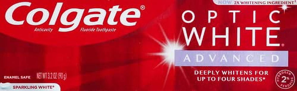 Colgate Optic White Advanced Teeth Whitening Toothpaste Sparkling White 3.2 Oz