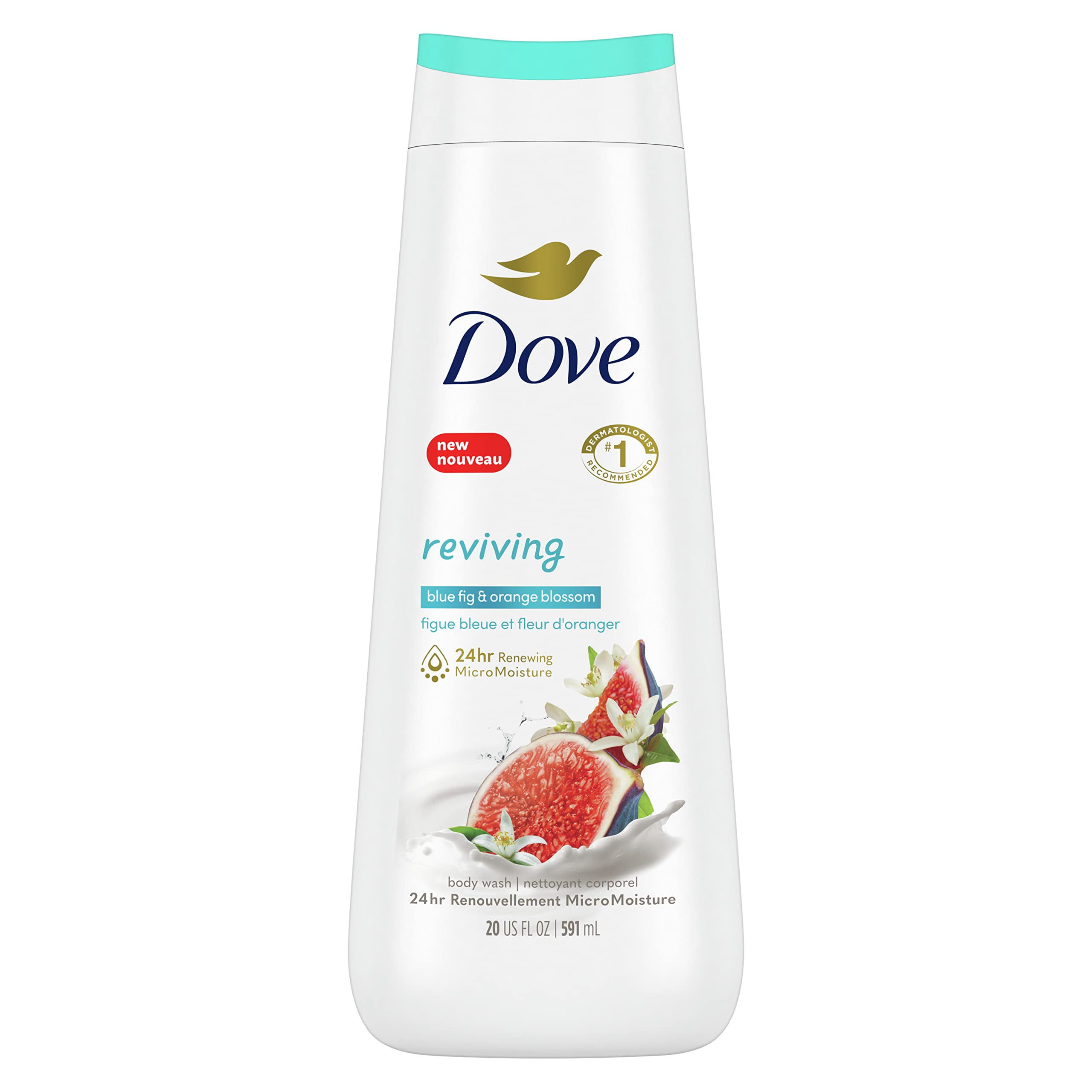 Dove Body Wash Reviving Blue Fig & Orange Blossom For Renewed, Healthy Looking