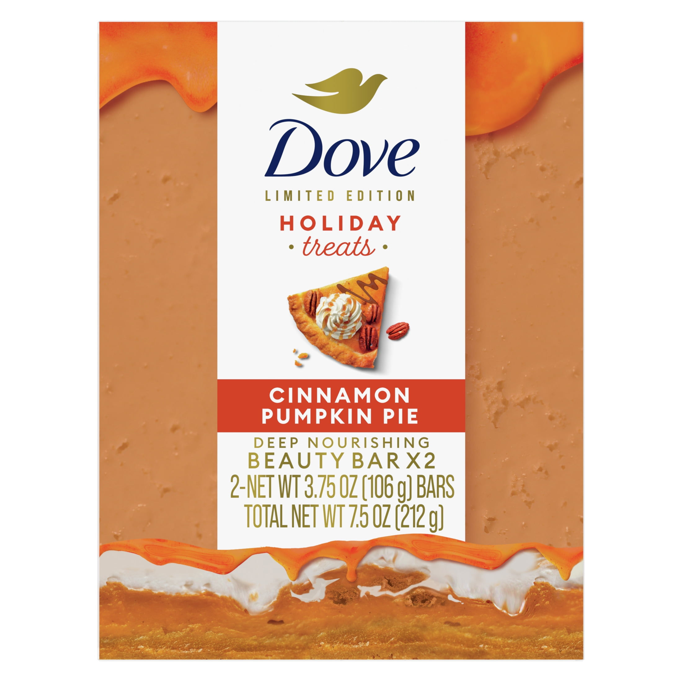 Dove Cinnamon Pumpkin Pie Beauty Bar Soap for Deep Nourishment Holiday Treats