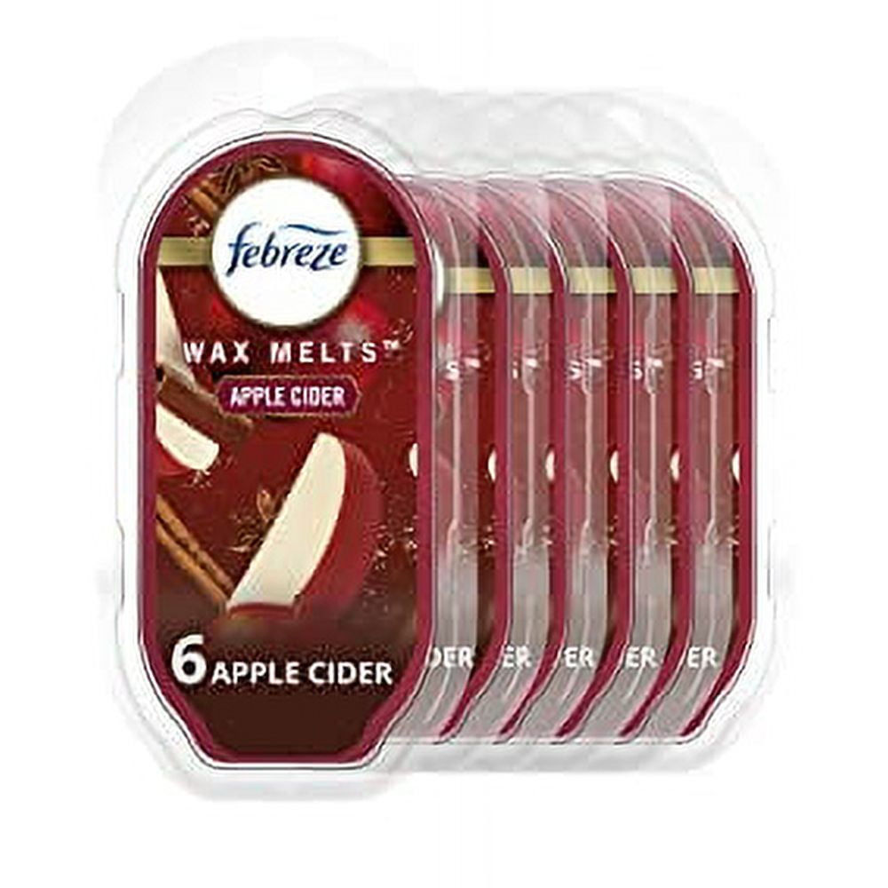 Febreze Odor-Fighting Wax Melts Air Freshener Refills, Apple Cider, 6 Count