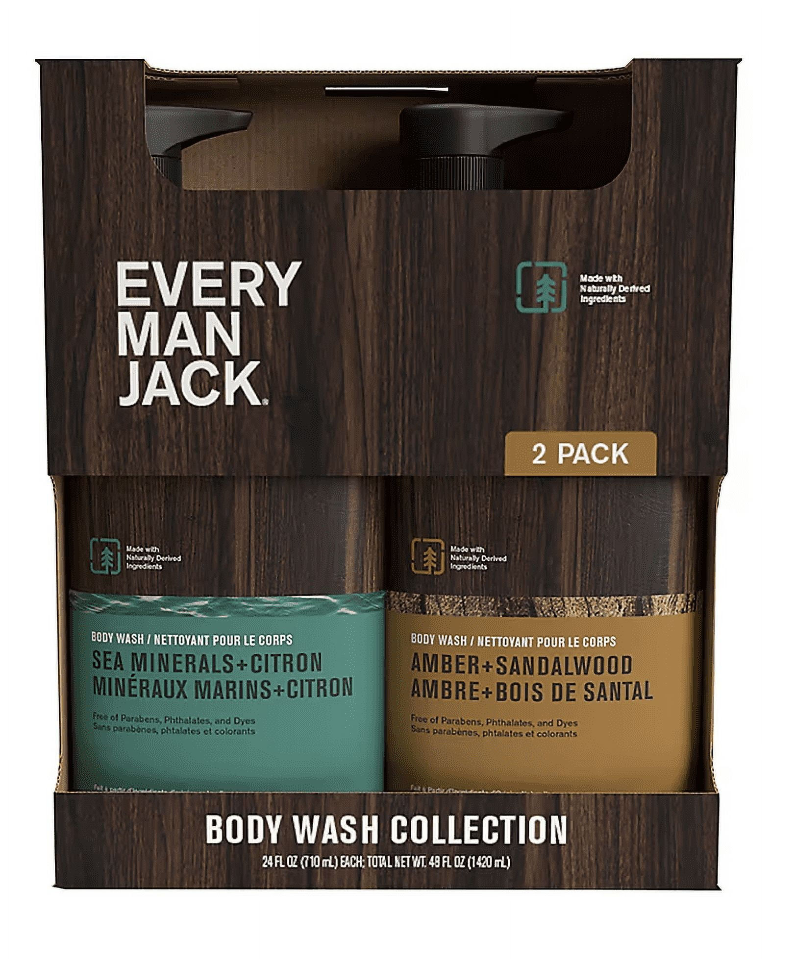 Every Man Jack Sandalwood & Sea Salt Body Wash, 2 pk./24 oz