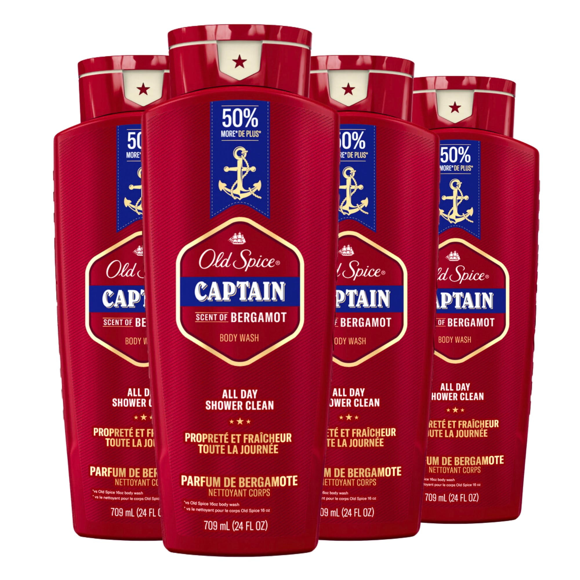 Old Spice Red Collection NG01 Body Wash for Men, Captain Scent, 24 fl oz (Pack