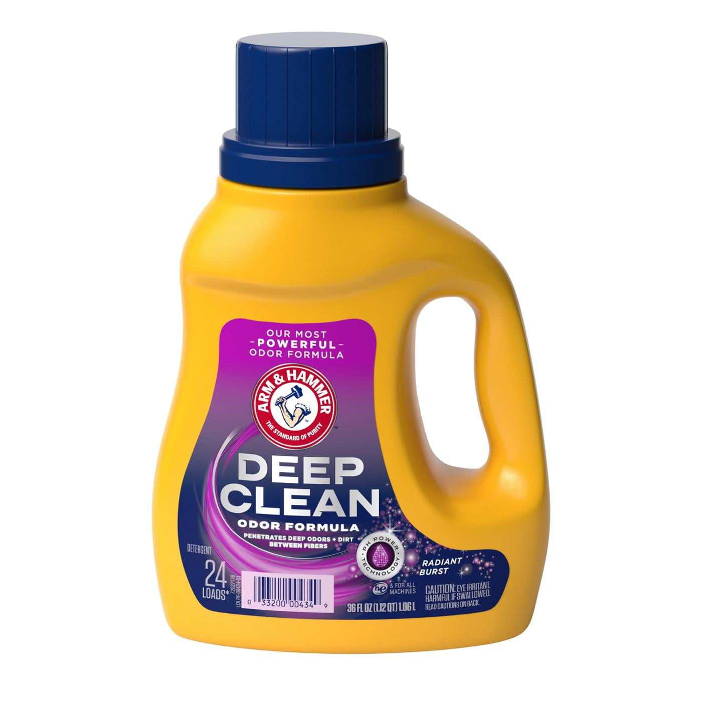 Arm & Hammer Deep Clean Odor HE Liquid Laundry Detergent, 24 Loads - Radiant