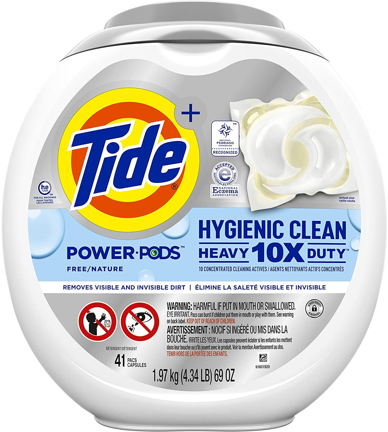 Tide Hygienic Clean Heavy Duty 10x Free Power Pods Liquid Laundry Detergent