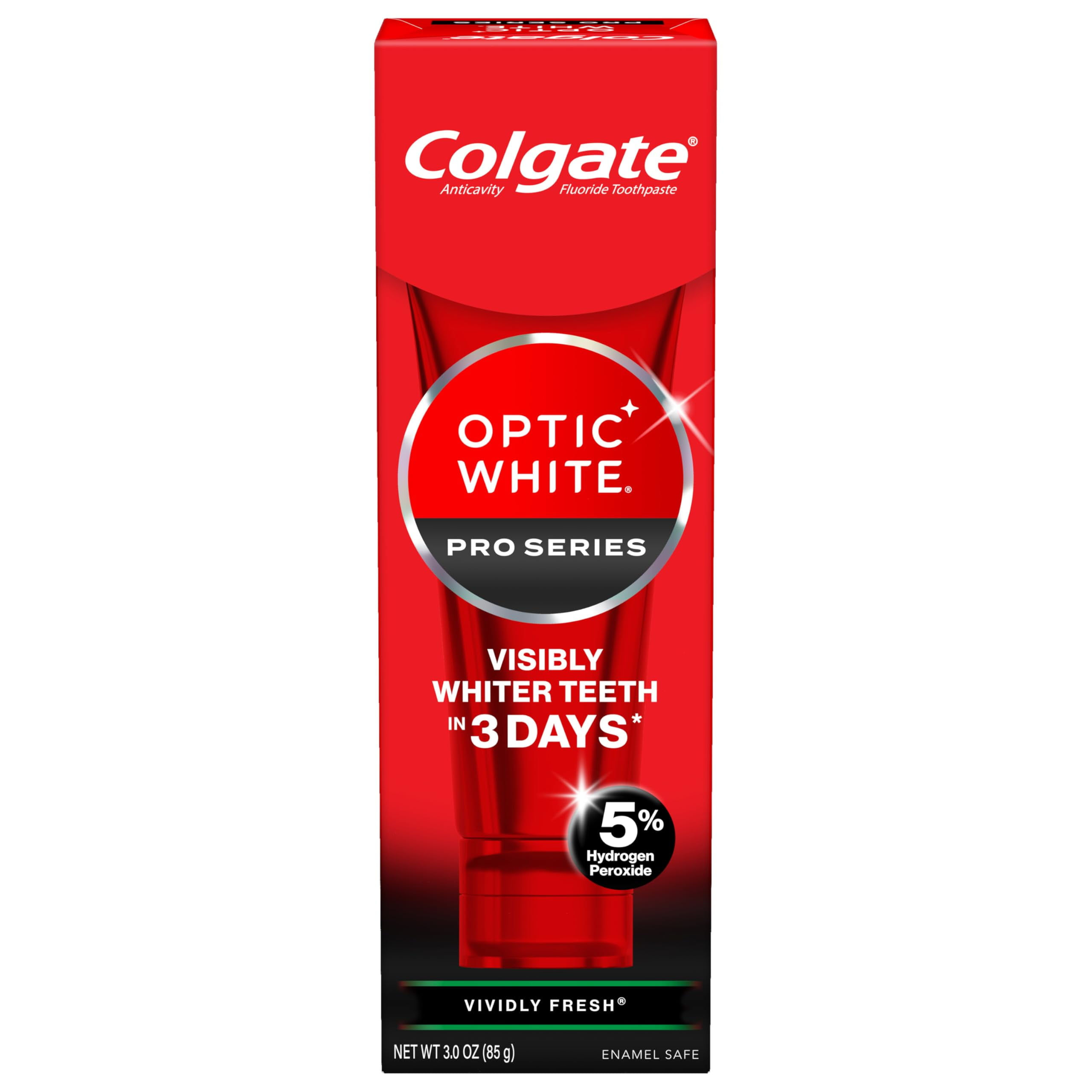 2X - Colgate Optic White Pro Series Whitening Toothpaste With 5% Hydrogen
