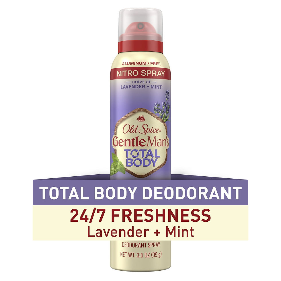 Pack of 2 Old Spice GentleMan's Blend Total Body Deodorant for Men, Lavender