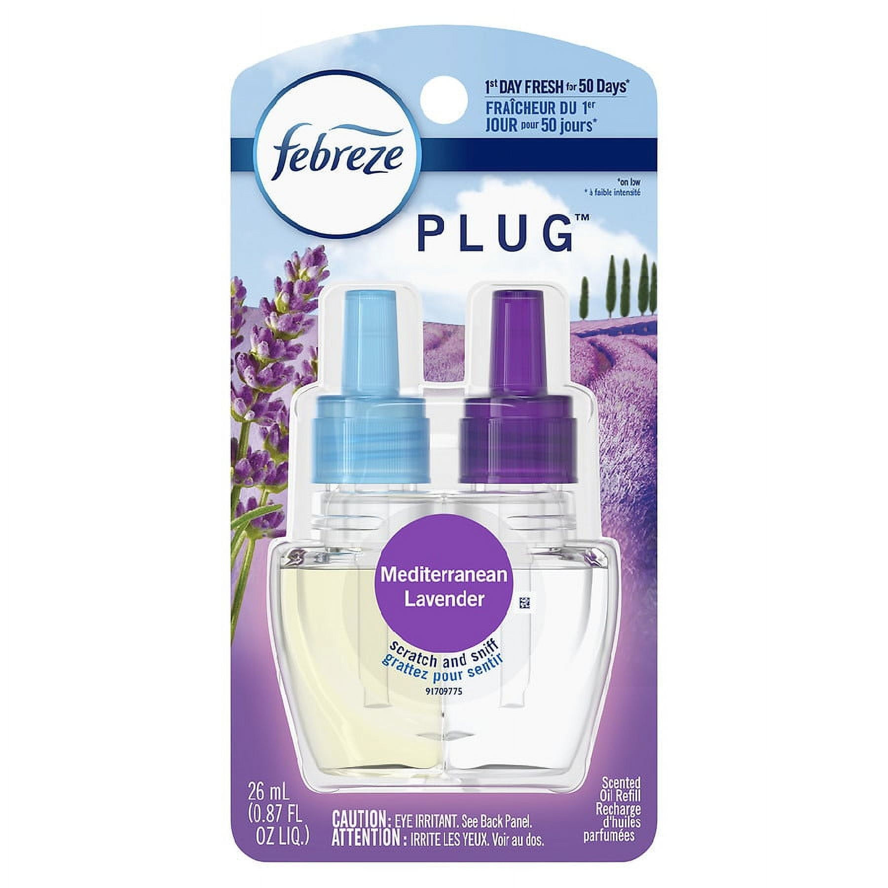 Febreze Plug Air Freshener, Mediterranean Lavender, Oil Refill Mediterraenan