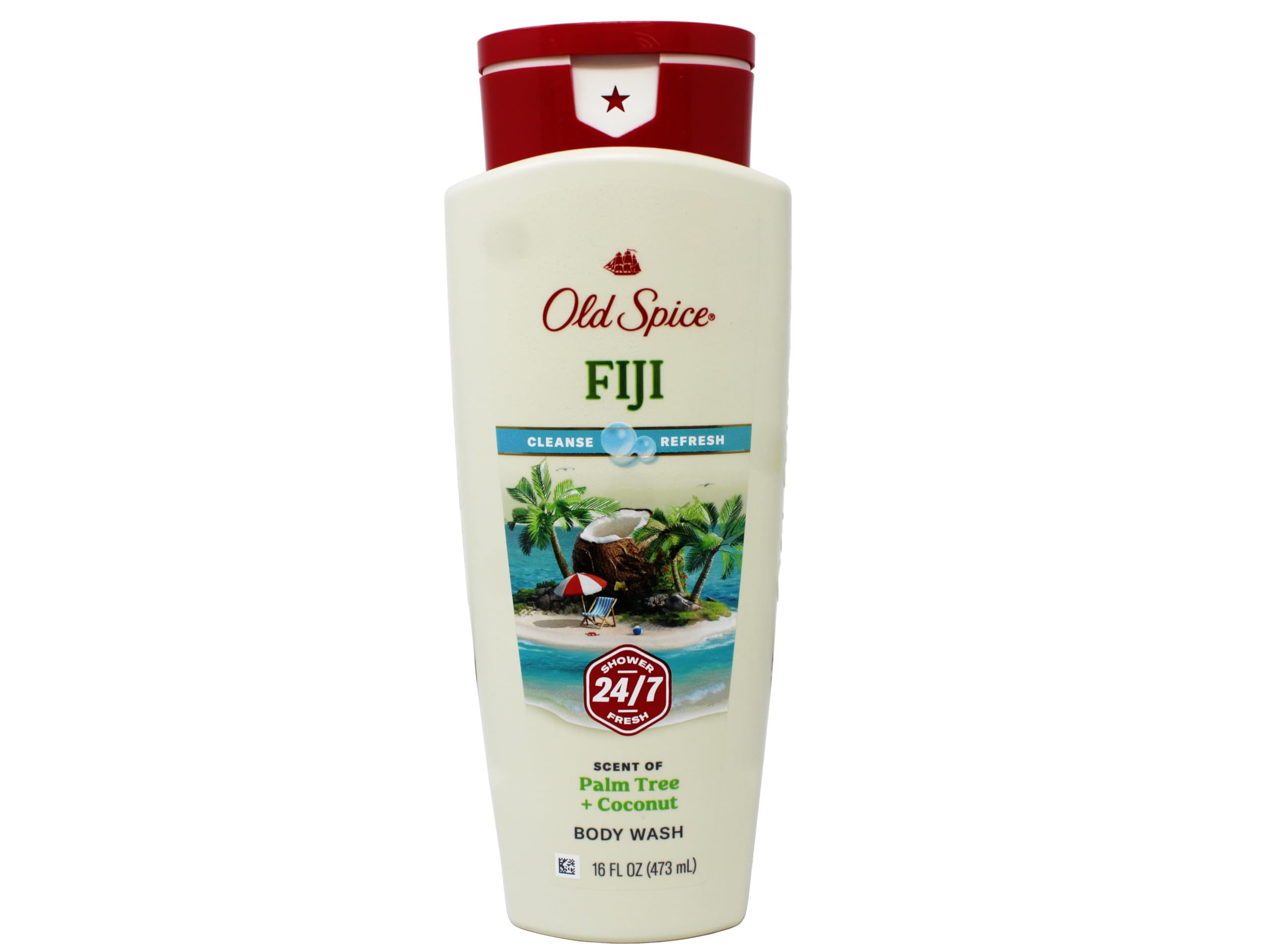 Old Spice Body Wash Fiji, Scent of Palm Tree + Coconut, Cleanse & Refresh, 16...