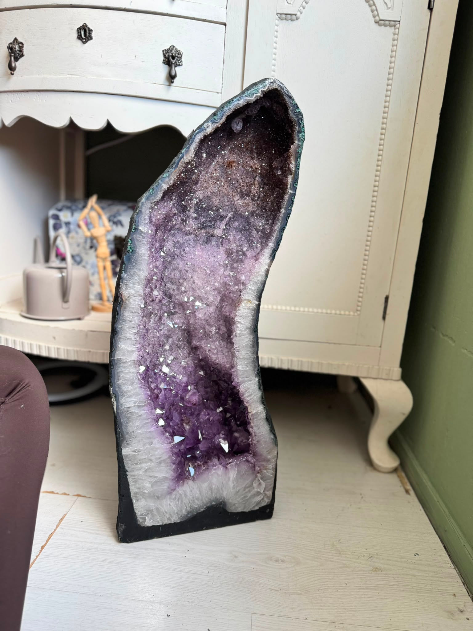 Huge Amethyst Cathedral 35KG | Large Amethyst Cave 69CM | Purple Druzy Geode