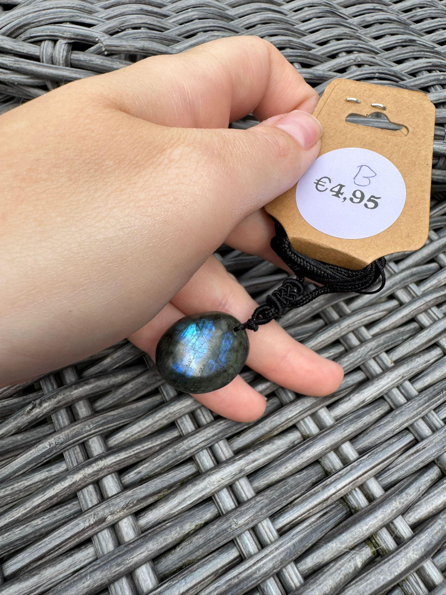 Labradorite Necklace B | Blue Flash Labradorite Pendant | Natural Labradorite