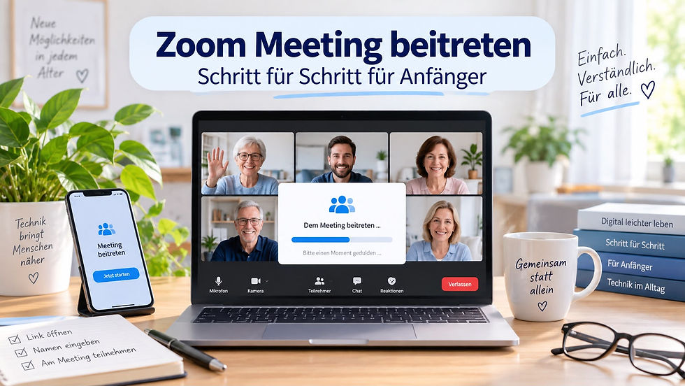 Zoom Meeting beitreten - Schritt für Schritt für Anfänger