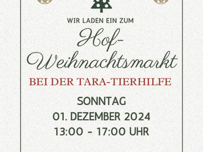 Besucht uns auf dem Hof-Weihnachtsmarkt am 1. Dezember