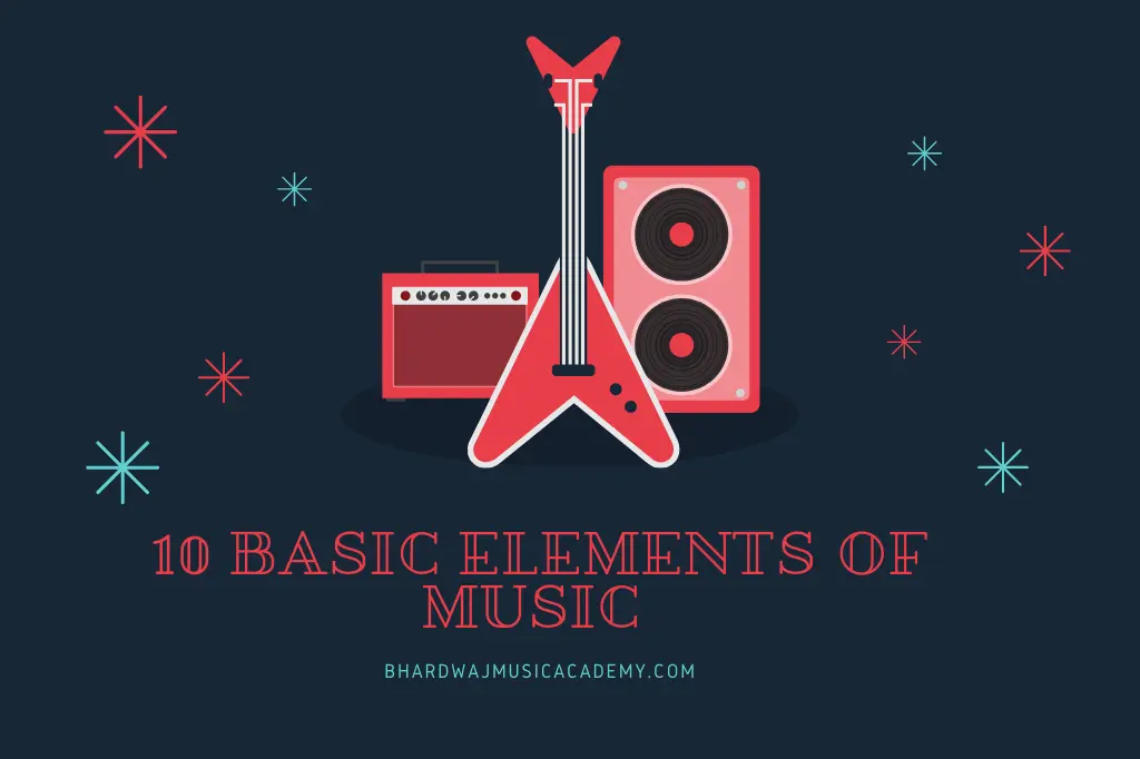 a blog banner of a post named 10 basic elemts of music