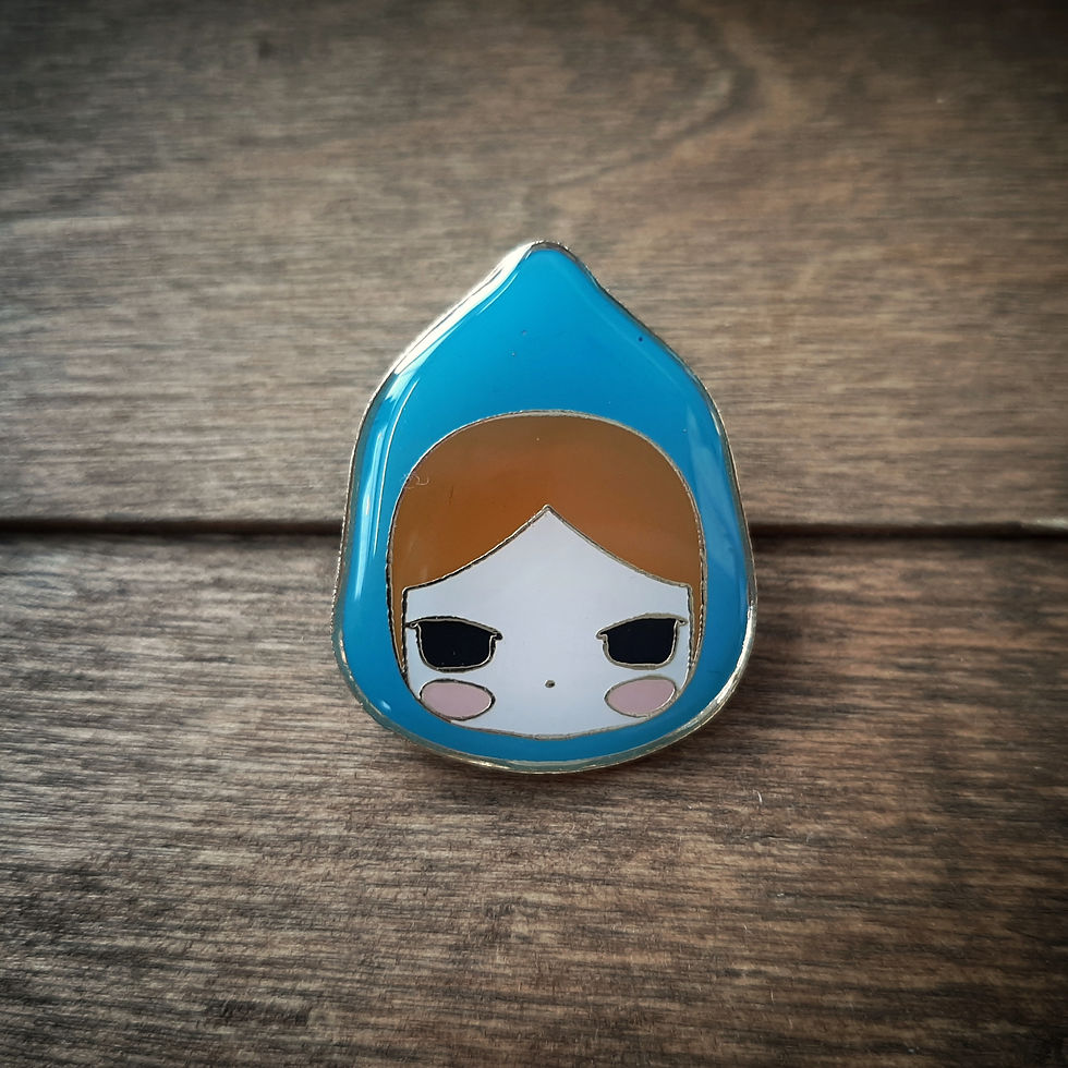 Thumbnail: Blue Ridding Hood Enamel Pin