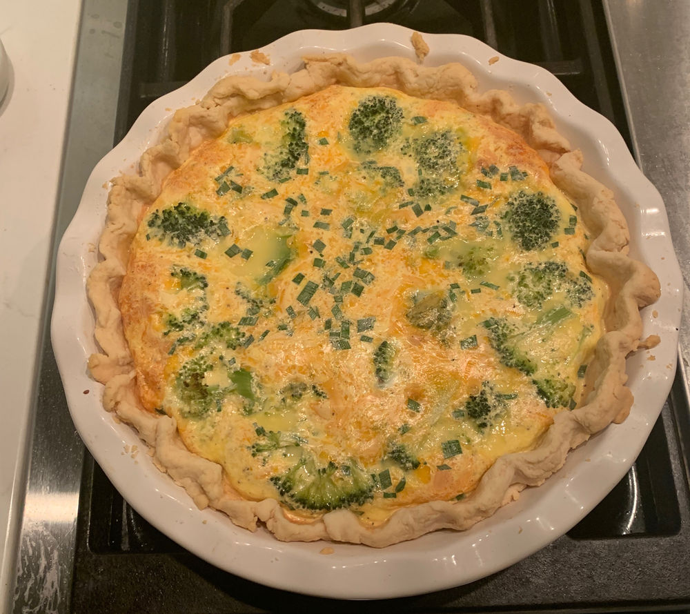 Broccoli and Cheddar Quiche