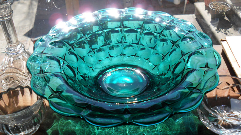 Teal Glass Bowl