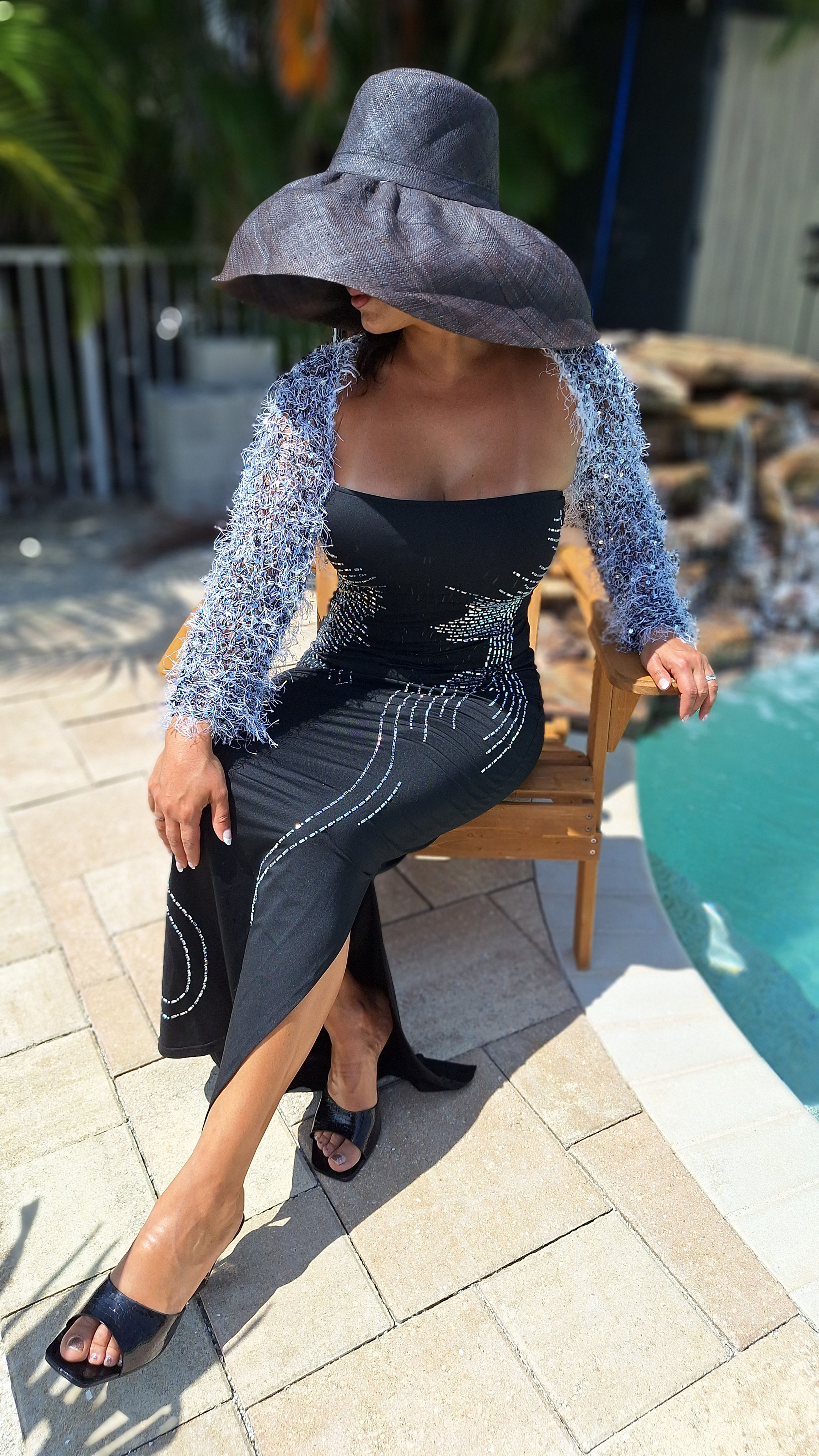 Black & White Sequins Shrug