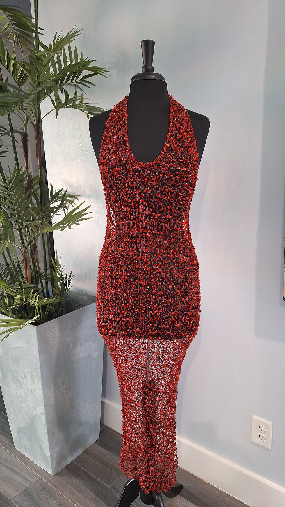 Thumbnail: Red Halter Dress