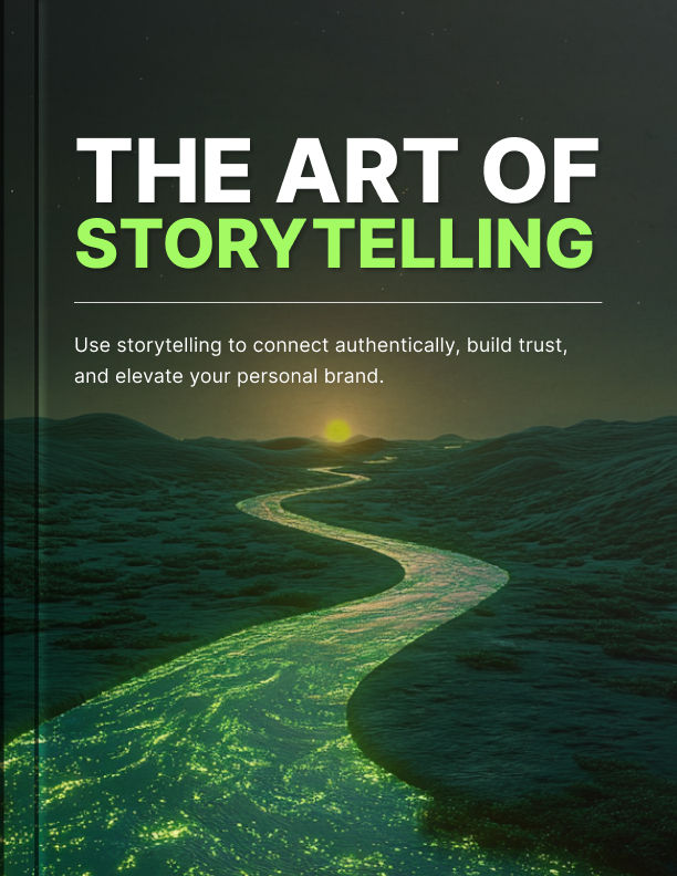 Cover of storytelling book with glowing path design
