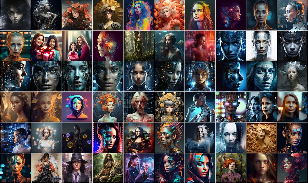 Thumbnail: Women-themed AI images blending beauty, tech, and dreamlike visuals.