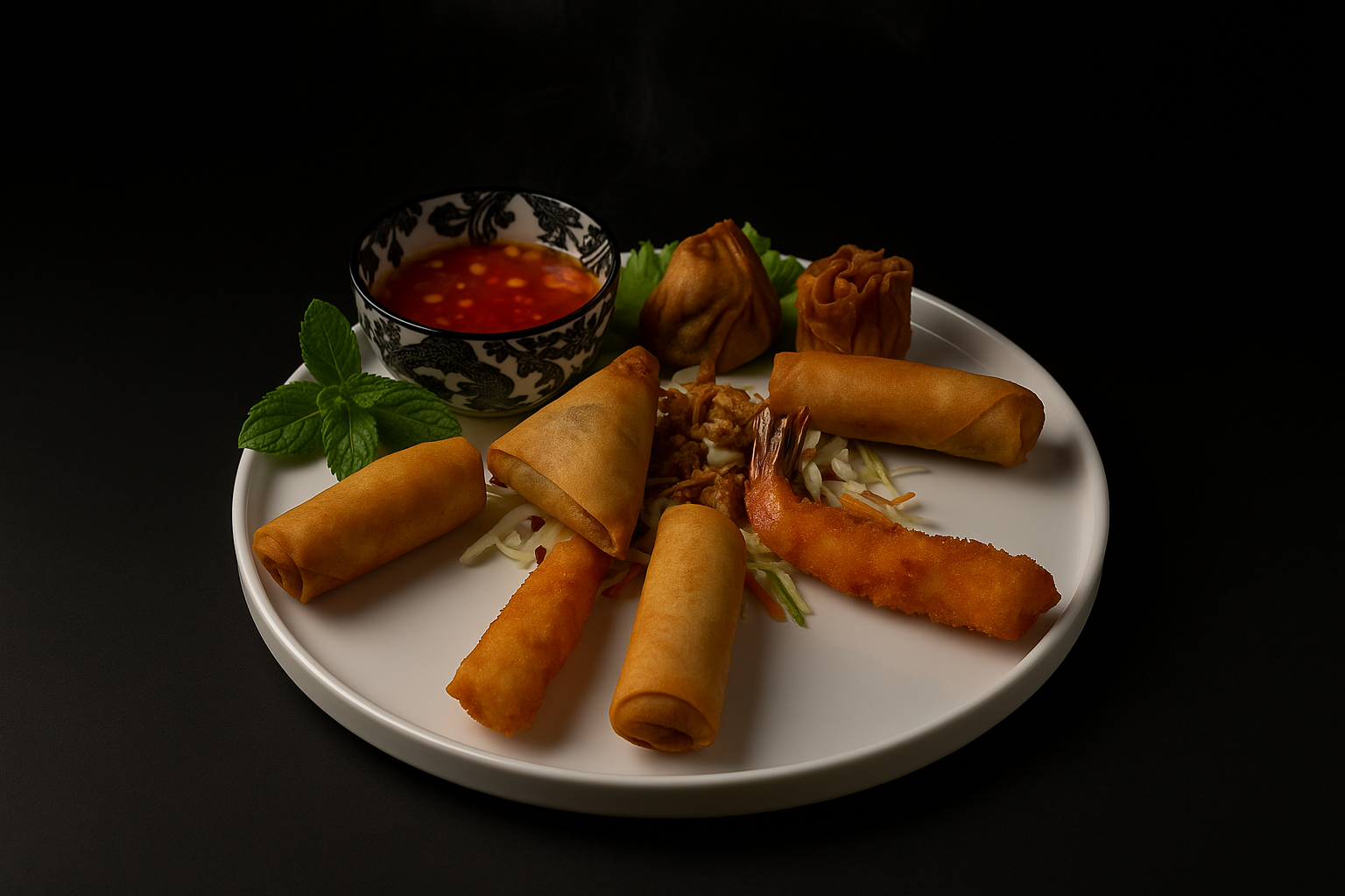 Arranged Food and Objects