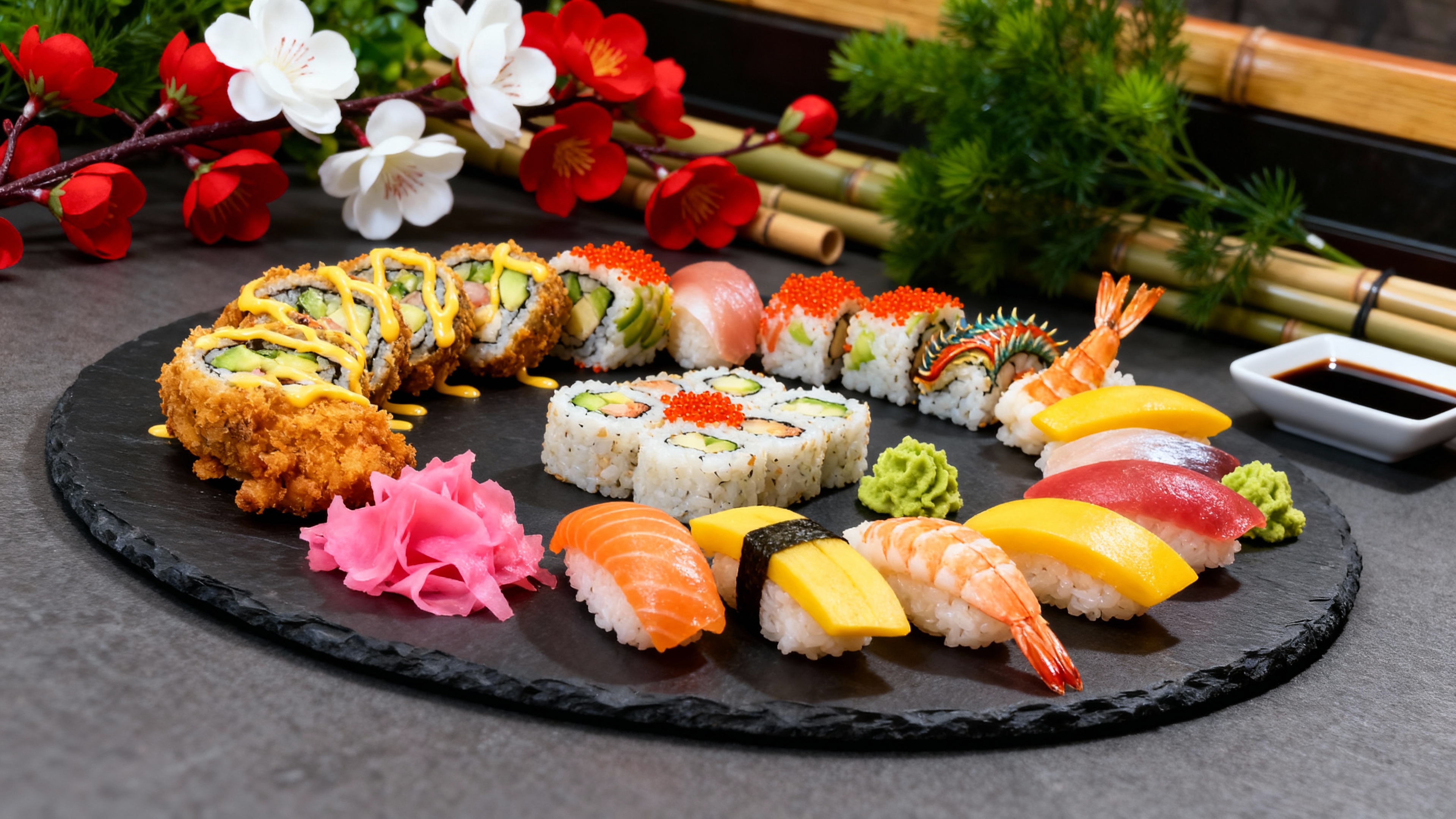 Arranged Food and Objects