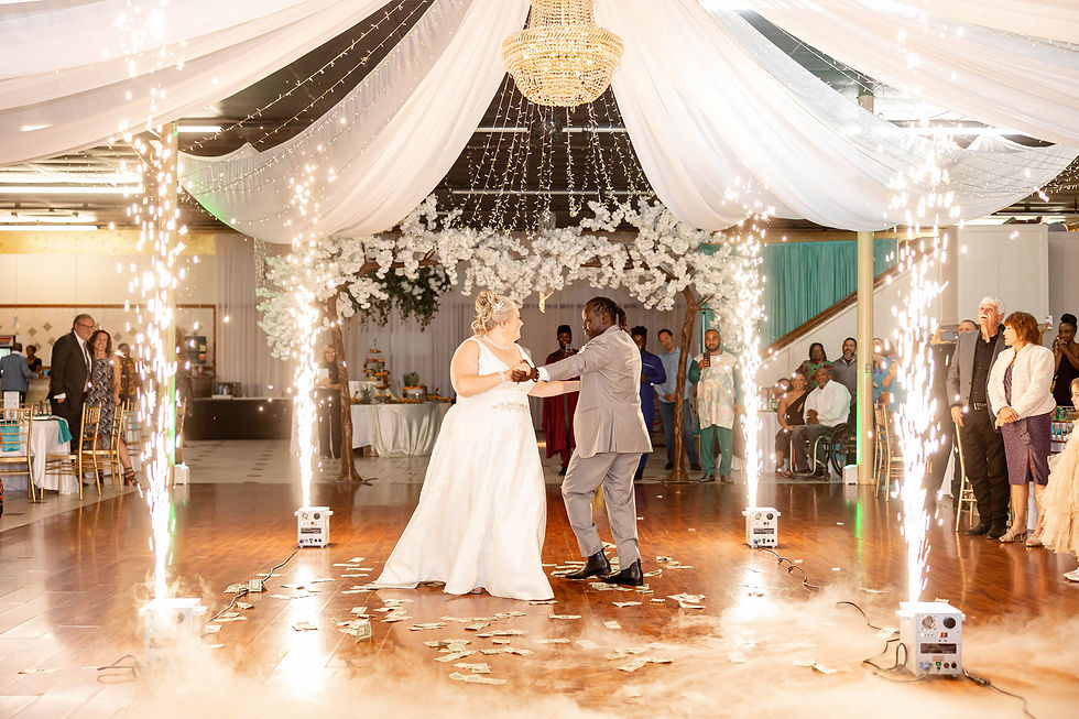Couple dancing at wedding First Dance candid moment Austin TX