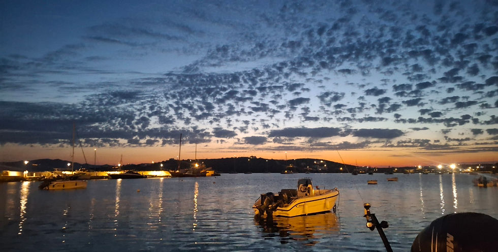 Sunset in Alyki port