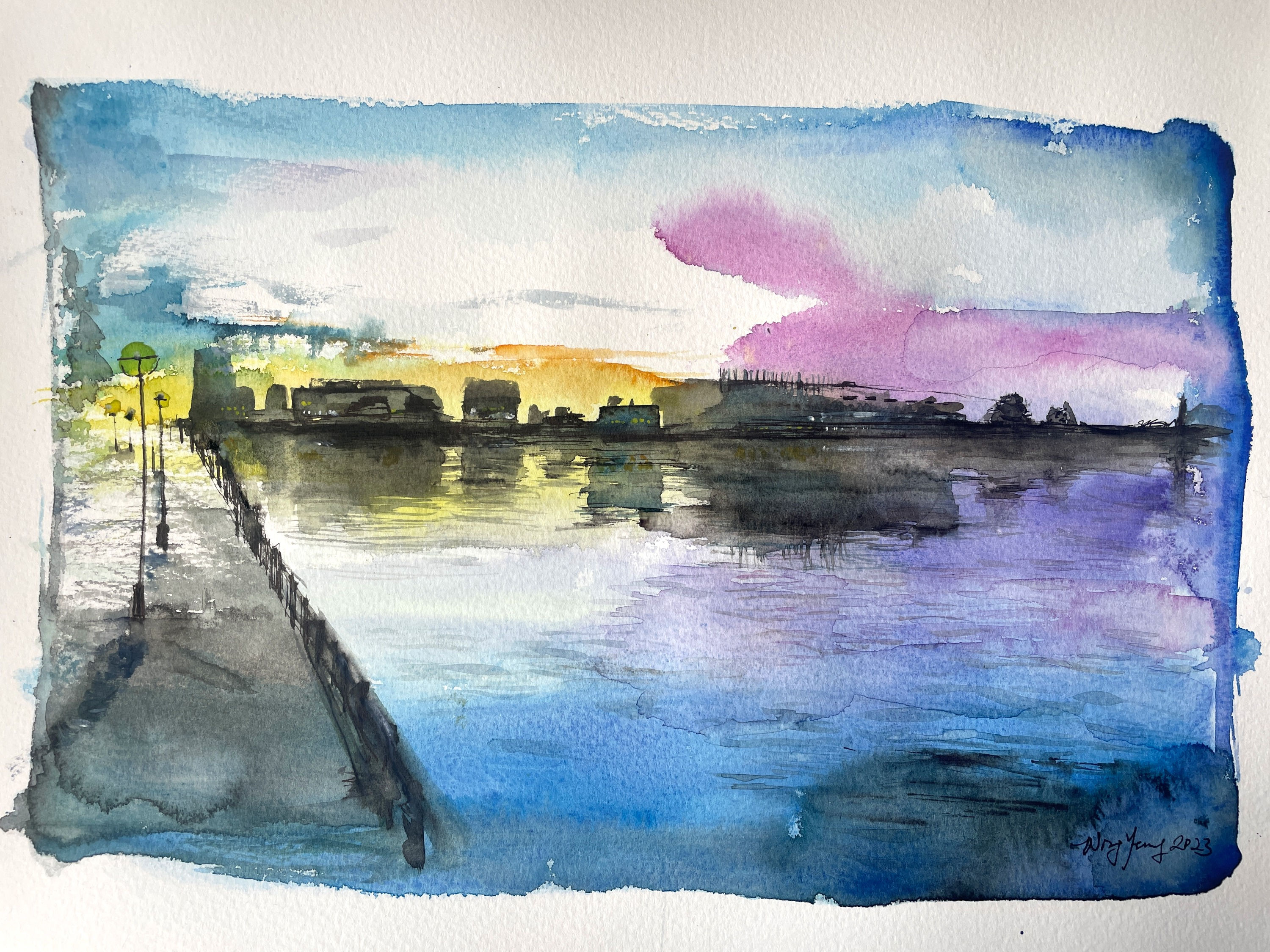 Salford Quays in Manchester Print