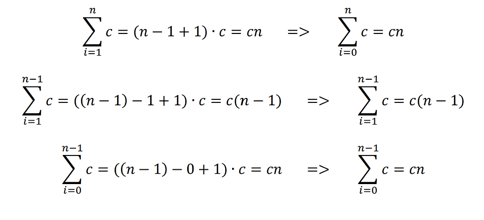 summation properties of a constant