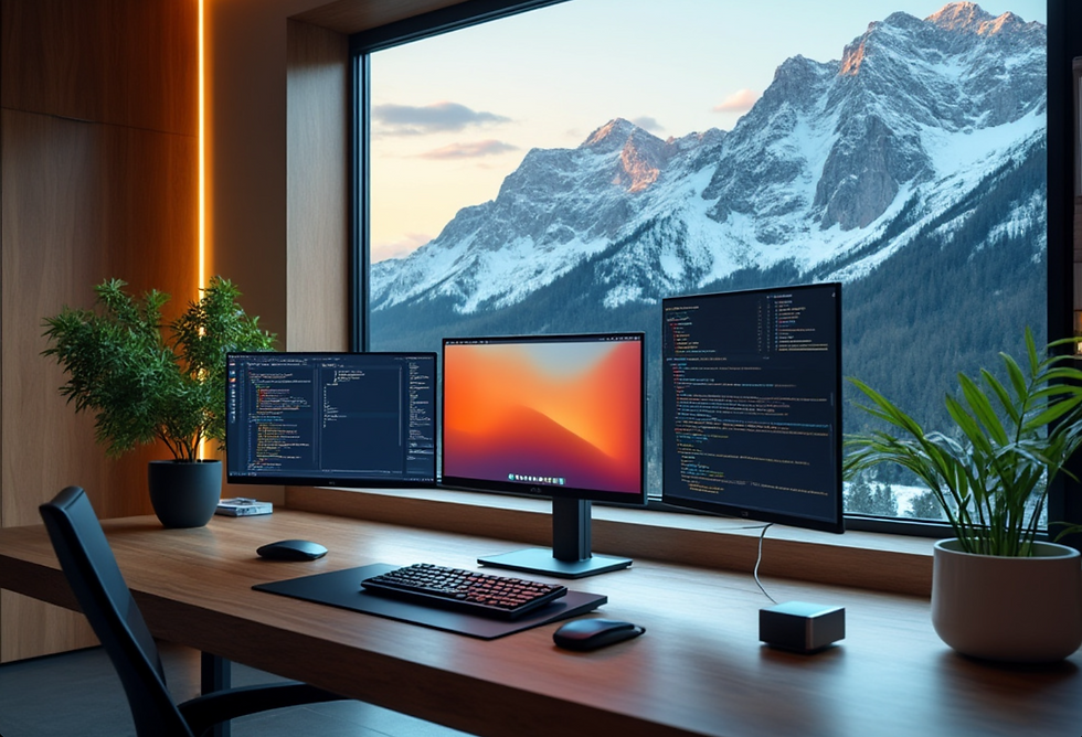 Computer and desk