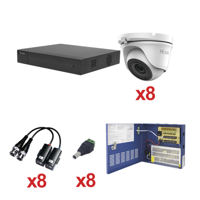 KIT-HD 720P / DVR 8 Canales / 8 C�maras Eyeball 2.8 mm