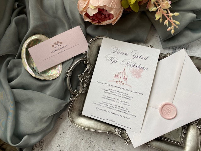 Thumbnail: Fairytale castle wedding invitation
