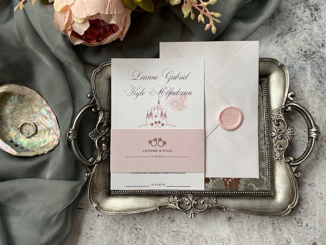 Thumbnail: Fairytale castle wedding invitation
