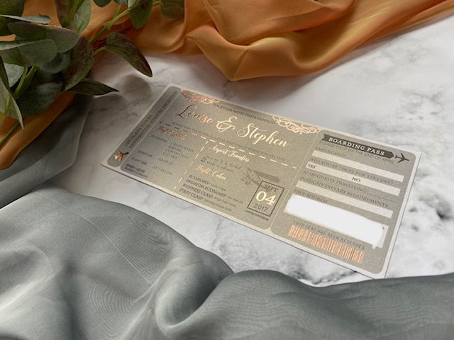 Thumbnail: Rose Gold and Grey Ticket and Passport
