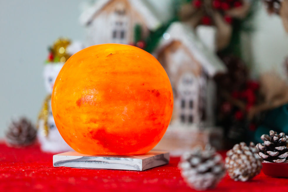 縮圖：ONELIVINGS LOFT白色大理石紋工業風水泥鹽燈 - SPHERE (15cm) (鎢絲燈泡款）