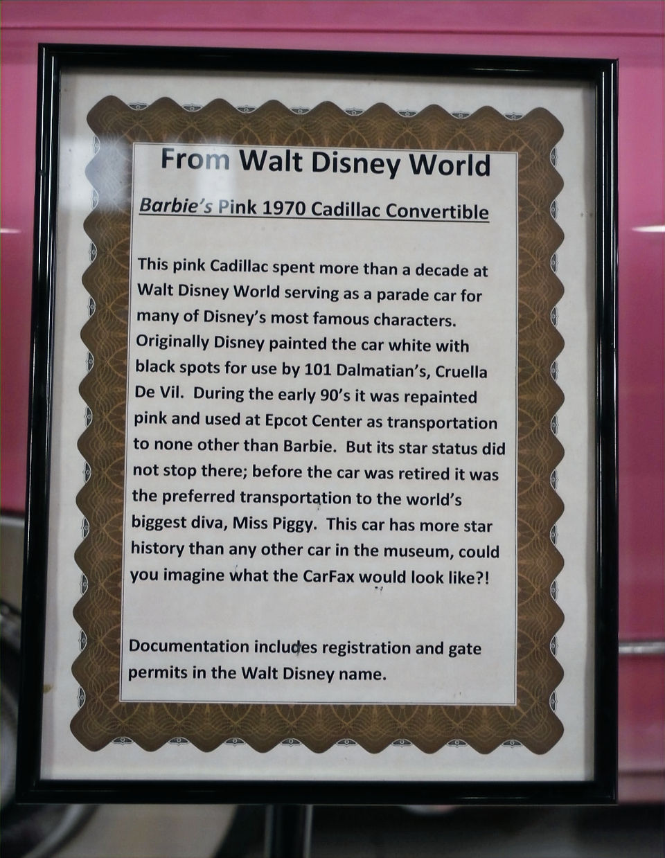 Information on Barbie's Convertible