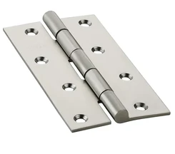 Stainless steel butt hinge with countersunk screw holes for wooden doors by wooden door accessories manufacturer in Ahmedabad.