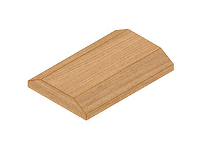 Double‑bevel wooden architrave profile sample for doors and windows by decorative wooden architraves manufacturer in Ahmedabad.