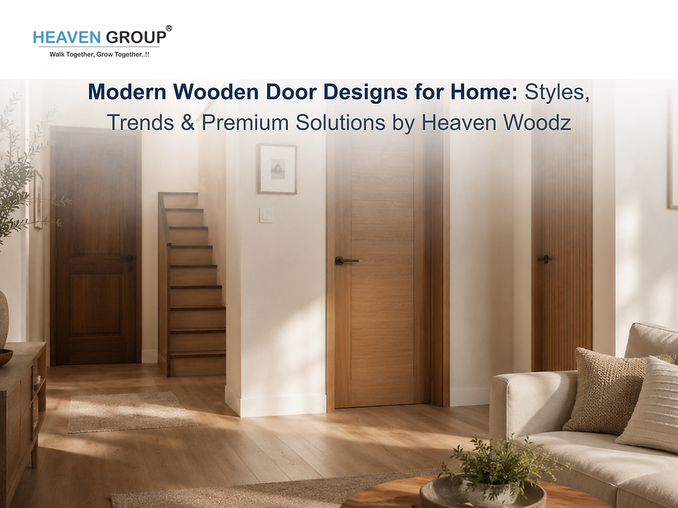 Modern Wooden Door Designs for Home: Styles, Trends & Premium Solutions by Heaven Woodz