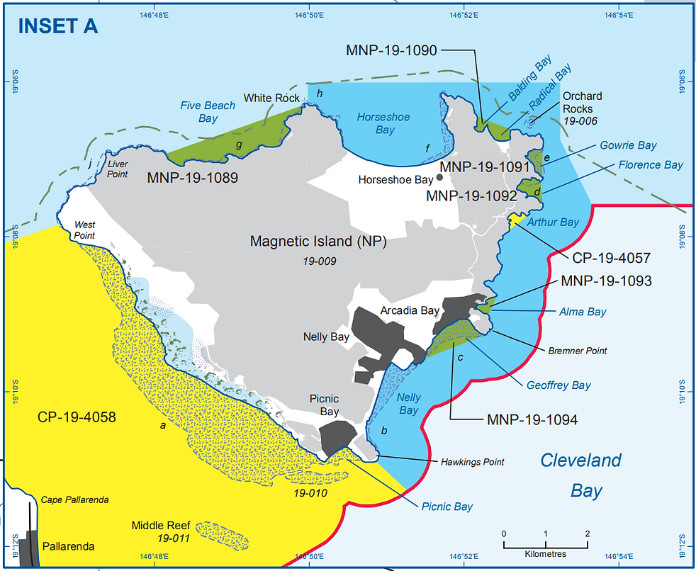 Map showing Marine Park fishing zones