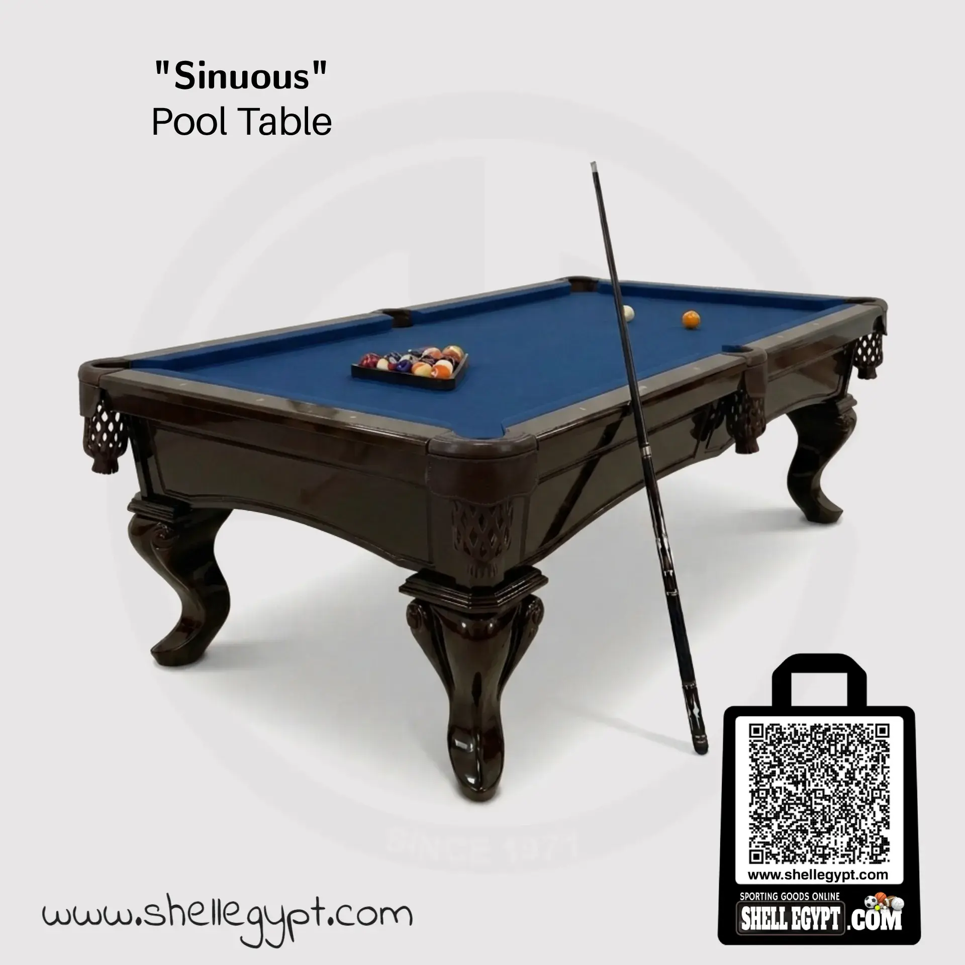 Classic "Sinuous" Style Billiard Table - 8 or 9 feet