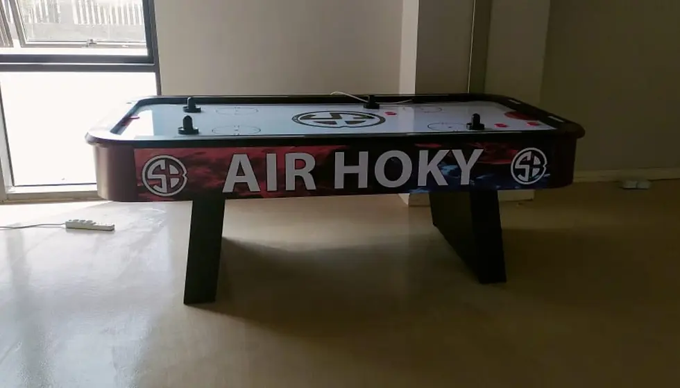 Thumbnail: Air Hockey table game, Blue Shell