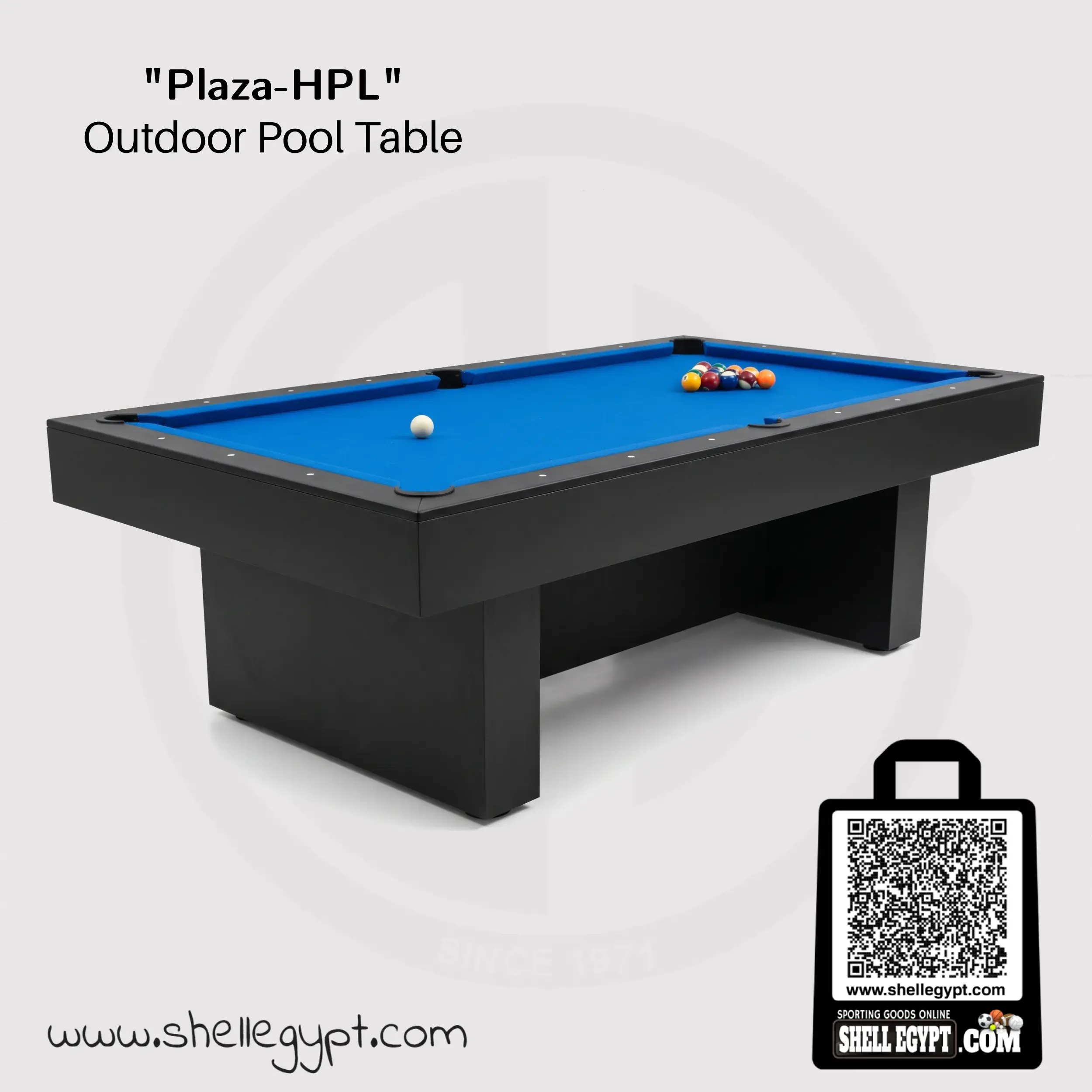 Plaza-HPL Outdoor Pool Table 8ft