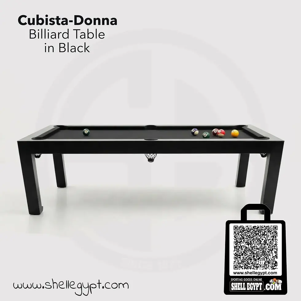 "Cubista-Donna" 7ft Black Billiard / Pool Table