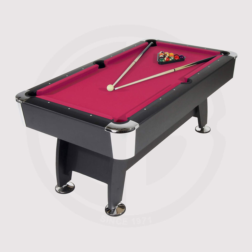 طاولة بلياردو Strikeworth Pro-American Deluxe 6 قدم - قماش حمراء