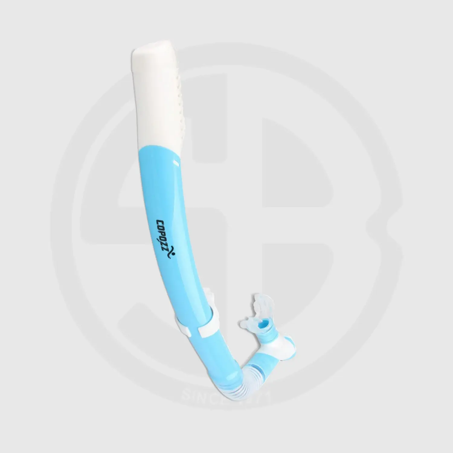 COPOZZ professional dry snorkel diving tube, Light Blue
