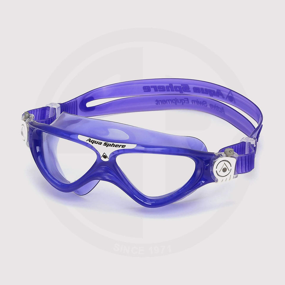 نظارات السباحة أكوا سفير فيستا JR ، عدسة شفافة - بنفسجي بنفسجي / أبيض