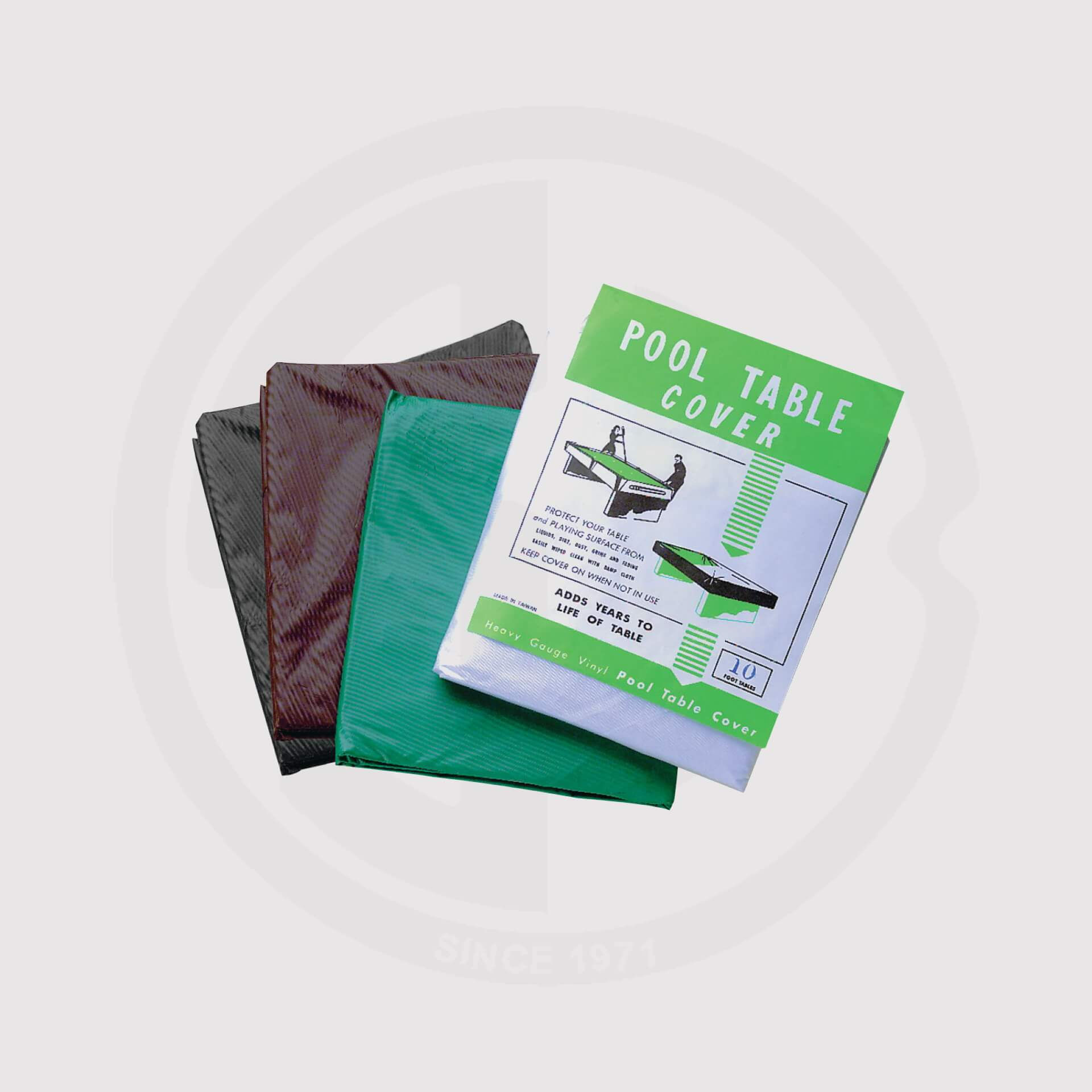 Pool table cover - TBC plastic table covers, Available in Brown, Clear or Green