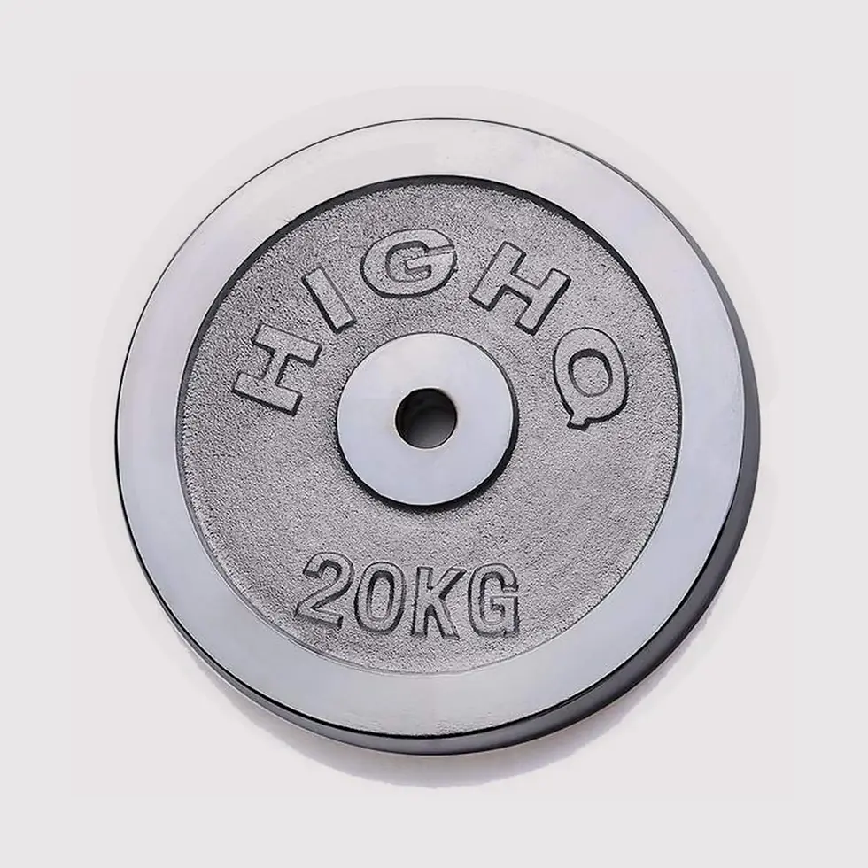 Thumbnail: Chrome cast iron weight plates, standard size